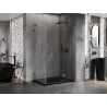 Mexen Lunar L shower enclosure right hinged 85 x 80 cm, transparent, brushed gun gray - 834L-085-080-66-00-P