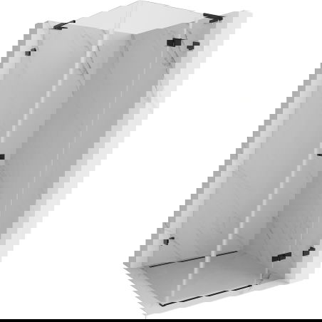 Mexen Lunar L shower enclosure hinged right 70 x 70 cm, transparent, black - 834L-070-070-70-00-P