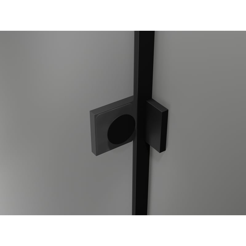 Mexen Lunar L right hinged shower enclosure 90 x 80 cm, transparent, black - 834L-090-080-70-00-P