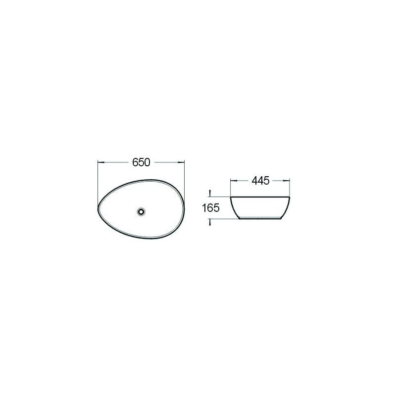 Mexen Livia countertop sink 65 x 44 cm, white - 21416500
