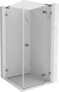 Mexen Lunar L right pivot shower cabin 70 x 70 cm, transparent, gun metal - 834L-070-070-95-00-P