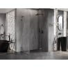 Mexen Lunar L right hinged shower enclosure 90 x 80 cm, transparent, gun metal - 834L-090-080-95-00-P