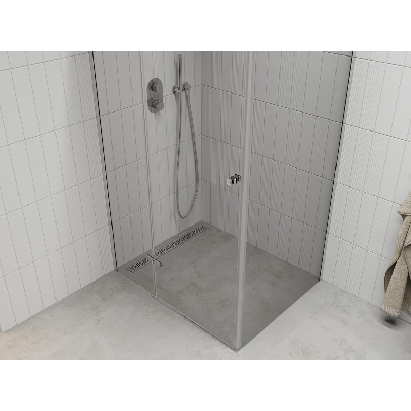 Mexen Roma swing shower cabin 100 x 120 cm, transparent, chrome - 854-100-120-01-00
