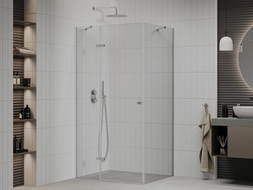 Mexen Roma swing shower cabin 100 x 120 cm, transparent, chrome - 854-100-120-01-00
