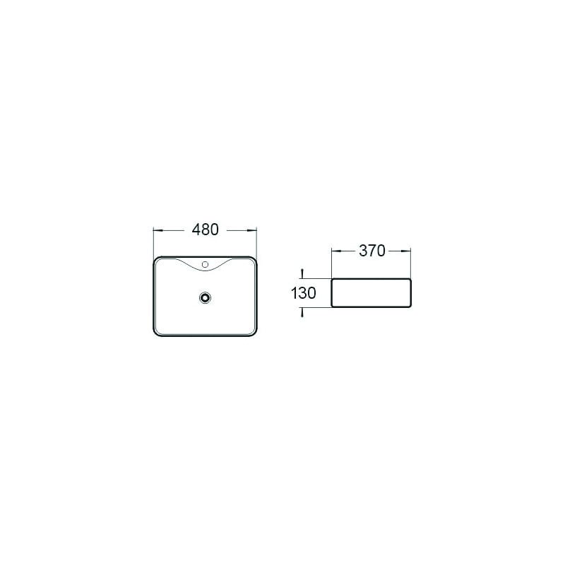 Mexen Eva countertop sink 48 x 37 cm, white - 21424900