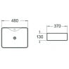 Mexen Eva countertop sink 48 x 37 cm, white - 21424900