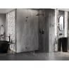 Mexen Lunar L right-hand hinged shower enclosure 100 x 100 cm, transparent, gun metal - 834L-100-100-95-00-P