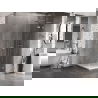 Mexen Lunar L right swing shower cabin 70 x 70 cm, transparent, brushed nickel - 834L-070-070-97-00-P