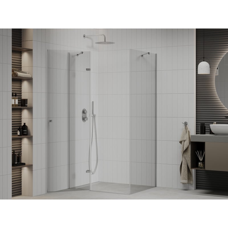 Mexen Roma hinged shower cabin 105 x 100 cm, transparent, chrome - 854-105-100-01-00