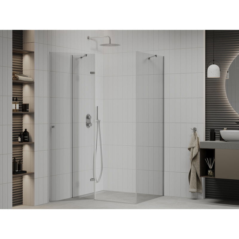 Mexen Roma pivot shower cabin 110 x 70 cm, transparent, chrome - 854-110-070-01-00