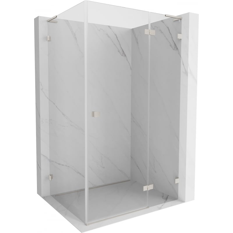 Mexen Lunar L shower cabin right door 95 x 90 cm, transparent, brushed nickel - 834L-095-090-97-00-P