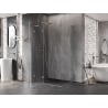 Mexen Lunar L Duo hinged shower enclosure 100 x 75 cm, transparent, brushed nickel - 834L-100L-075P-97-00