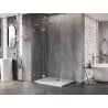 Mexen Lunar L Duo left hinged shower enclosure 100 x 80 cm, transparent, brushed nickel - 834L-100L-080P-97-00