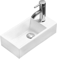 Mexen Inez left countertop sink 45 x 25 cm, white - 21434500L