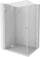 Mexen Lunar L Duo Left Hinged Shower Cabin 100 x 90 cm, Transparent, Brushed Nickel - 834L-100L-090P-97-00
