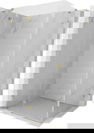 Mexen Lunar left hinge shower door 75 x 70 cm, transparent, gold - 834-075-070-50-00-L