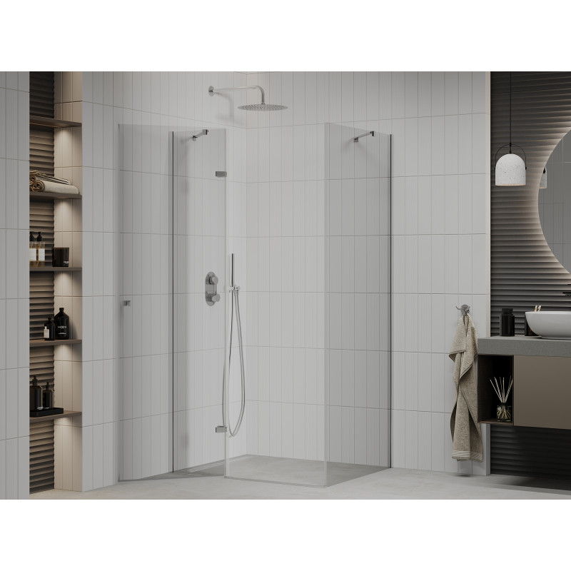 Mexen Roma swing shower cabin 115 x 90 cm, transparent, chrome - 854-115-090-01-00