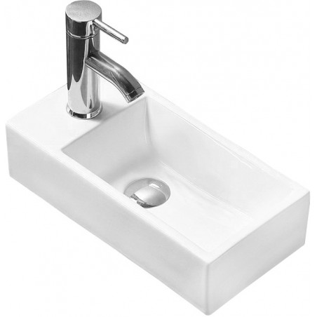 Mexen Inez right countertop sink 45 x 25 cm, white - 21434500R