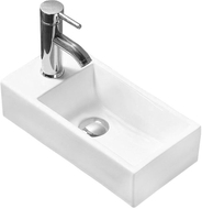 Mexen Inez right countertop sink 45 x 25 cm, white - 21434500R
