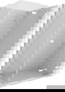 Mexen Lunar right hinged shower cabin 100 x 80 cm, transparent, white - 834-100-080-20-00-P