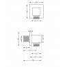 Mexen Cube angular connection, gun gray brushed - 79340-66
