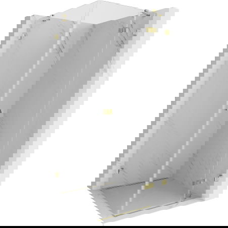 Mexen Lunar Right-Swing Shower Enclosure 70 x 70 cm, Transparent, Gold - 834-070-070-50-00-P