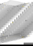 Mexen Lunar right-swinging shower enclosure 80 x 70 cm, transparent, gold - 834-080-070-50-00-P