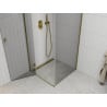Mexen Roma swing shower cabin 70 x 70 cm, transparent, gold - 854-070-070-50-00