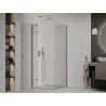 Mexen Roma hinged shower cabin 90 x 90 cm, transparent, gold - 854-090-090-50-00
