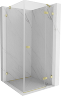 Mexen Lunar right hinged shower cabin 70 x 70 cm, transparent, brushed gold - 834-070-070-55-00-P