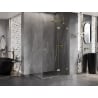 Mexen Lunar shower enclosure right side opening 90 x 70 cm, transparent, brushed gold - 834-090-070-55-00-P