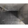 Mexen Lunar right-hinged shower enclosure 90 x 70 cm, transparent, brushed gold - 834-090-070-55-00-P