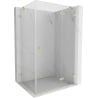 Mexen Lunar hinged shower enclosure right 95 x 70 cm, transparent, brushed gold - 834-095-070-55-00-P