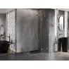 Mexen Lunar Shower Enclosure Right Tilt 100 x 70 cm, Transparent, Brushed Gold - 834-100-070-55-00-P
