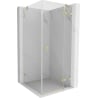 Mexen Lunar right hinged shower enclosure 100 x 100 cm, transparent, brushed gold - 834-100-100-55-00-P
