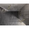 Mexen Lunar right hinged shower enclosure 100 x 100 cm, transparent, brushed gold - 834-100-100-55-00-P