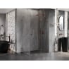 Mexen Lunar shower enclosure hinged right 90 x 70 cm, transparent, rose gold - 834-090-070-60-00-P