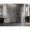 Mexen Lunar Right-Swing Shower Enclosure 100 x 100 cm, Transparent, Rose Gold - 834-100-100-60-00-P