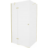 Mexen Roma hinged shower cubicle 90 x 80 cm, Transparent, Gold - 854-090-080-50-00