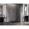 Mexen Lunar Right-Hinged Shower Enclosure 80 x 80 cm, Transparent, Brushed Copper - 834-080-080-65-00-P