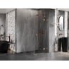 Mexen Lunar Right-Hinged Shower Enclosure 80 x 80 cm, Transparent, Brushed Copper - 834-080-080-65-00-P