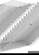 Mexen Lunar right-hinged shower enclosure 90 x 80 cm, transparent, brushed copper - 834-090-080-65-00-P