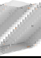 Mexen Lunar right hinged shower enclosure 100 x 80 cm, transparent, brushed copper - 834-100-080-65-00-P