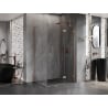Mexen Lunar shower enclosure with right hinged door 95 x 90 cm, transparent, brushed copper - 834-095-090-65-00-P