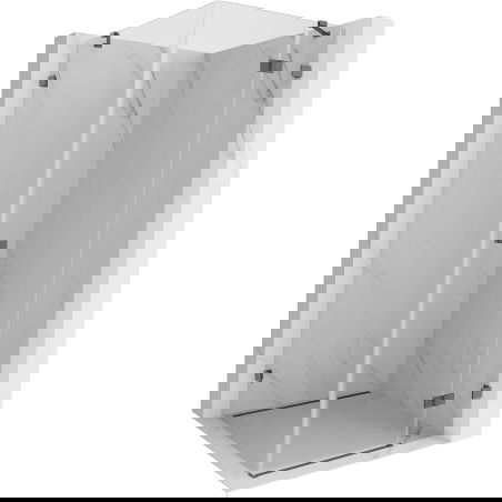 Mexen Lunar right-hinged shower enclosure 70 x 70 cm, transparent, brushed gun gray - 834-070-070-66-00-P