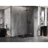Mexen Lunar right-hinged shower cabin 80 x 80 cm, transparent, brushed gun gray - 834-080-080-66-00-P