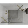 Mexen Roma hinged shower cubicle 110 x 80 cm, Transparent, Gold - 854-110-080-50-00