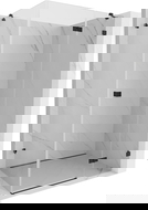 Mexen Lunar right-hinged shower cabin 75 x 70 cm, transparent, black - 834-075-070-70-00-P