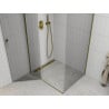Mexen Roma 120 x 80 cm Pivot Shower Cabin, Transparent, Gold - 854-120-080-50-00