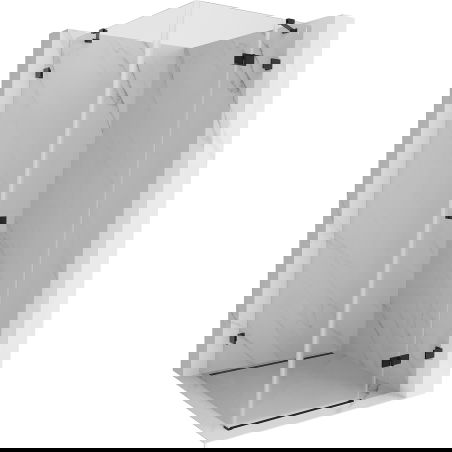 Mexen Lunar 90 x 90 cm Right Hinged Shower Enclosure, Transparent, Black - 834-090-090-70-00-P